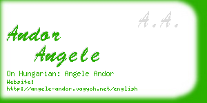 andor angele business card